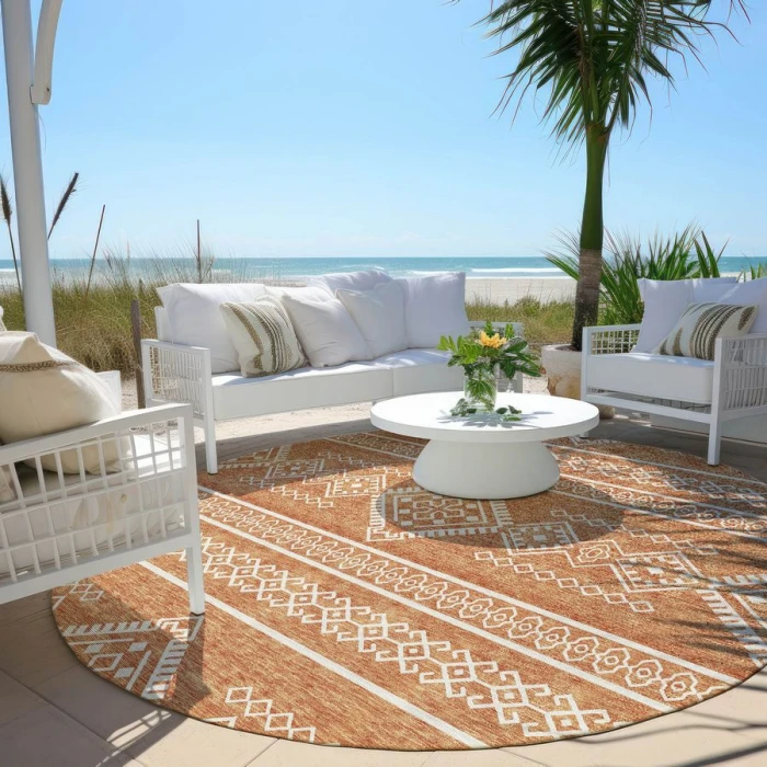 Addison Chantille ACN901-Copper 8 ft. X 8 ft. Round Rug
