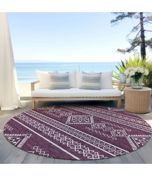 Addison Chantille ACN901-Eggplant 8 ft. X 8 ft. Round Rug