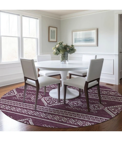 Addison Chantille ACN901-Eggplant 8 ft. X 8 ft. Round Rug