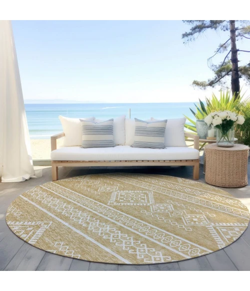 Addison Chantille ACN901-Gold 8 ft. X 8 ft. Round Rug