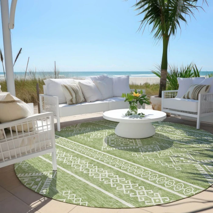 Addison Chantille ACN901-Green 8 ft. X 8 ft. Round Rug
