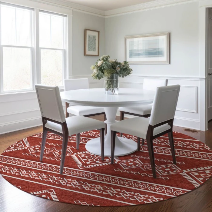Addison Chantille ACN901-Red 8 ft. X 8 ft. Round Rug