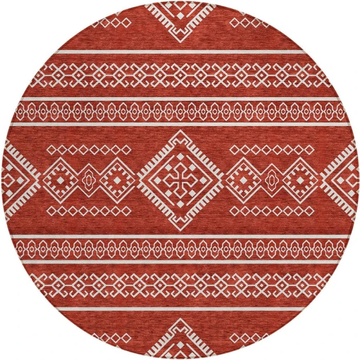 Addison Chantille ACN901-Red 8 ft. X 8 ft. Round Rug