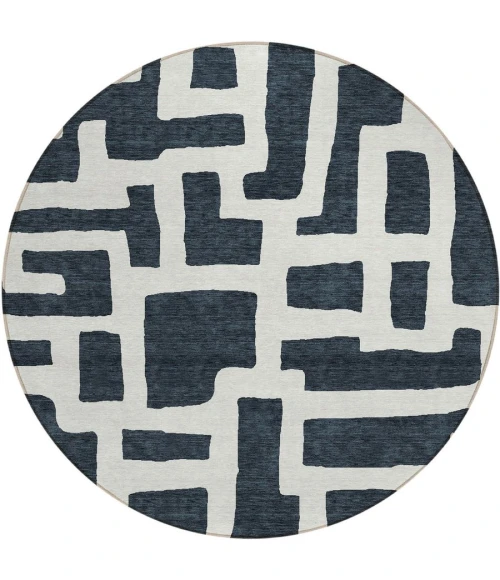 Addison Chantille ACN903-Black 8 ft. X 8 ft. Round Rug