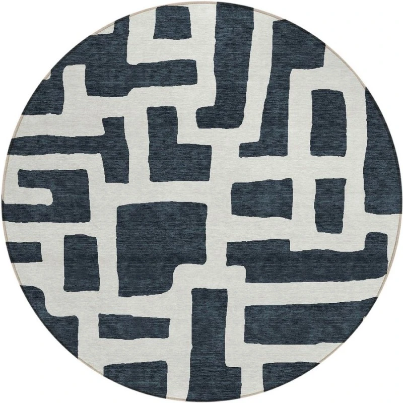 Addison Chantille ACN903-Black 8 ft. X 8 ft. Round Rug