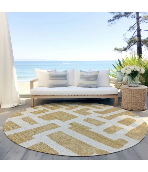 Addison Chantille ACN903-Gold 8 ft. X 8 ft. Round Rug