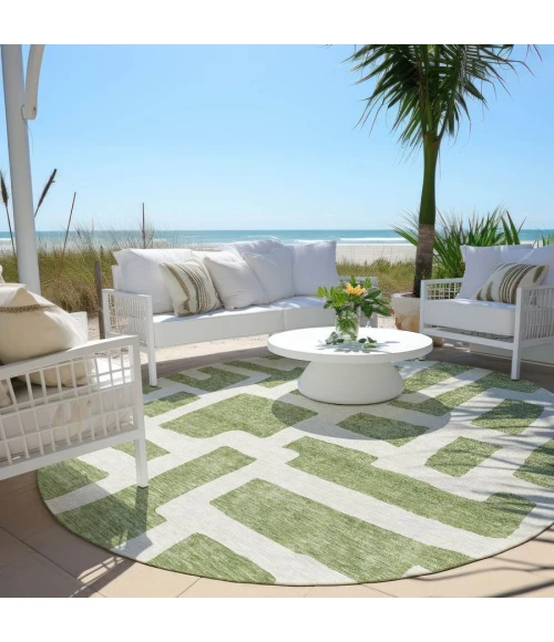 Addison Chantille ACN903-Green 8 ft. X 8 ft. Round Rug