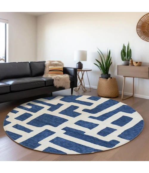Addison Chantille ACN903-Navy 8 ft. X 8 ft. Round Rug