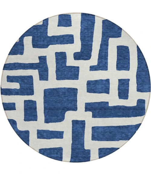 Addison Chantille ACN903-Navy 8 ft. X 8 ft. Round Rug