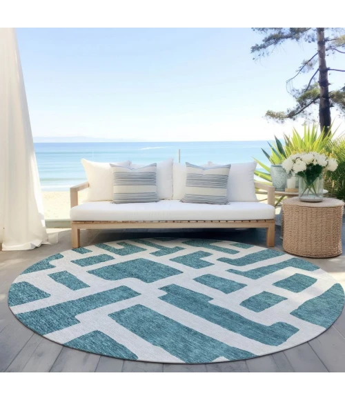 Addison Chantille ACN903-Teal 8 ft. X 8 ft. Round Rug