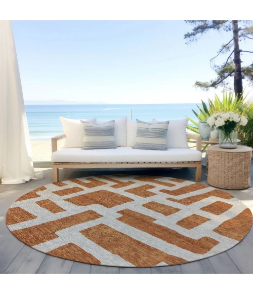 Addison Chantille ACN903-Terracotta 8 ft. X 8 ft. Round Rug
