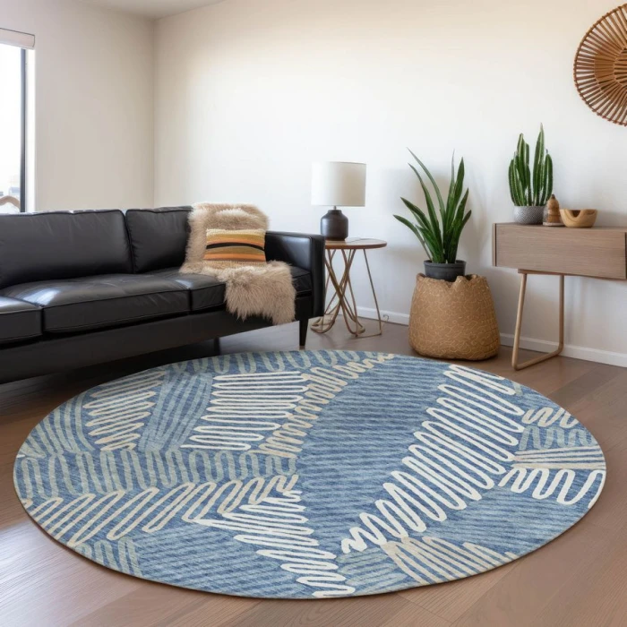 Addison Chantille ACN904-Blue 8 ft. X 8 ft. Round Rug