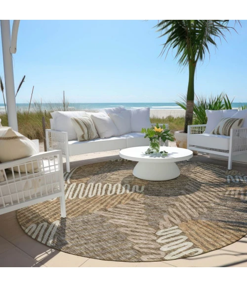 Addison Chantille ACN904-Brown 8 ft. X 8 ft. Round Rug