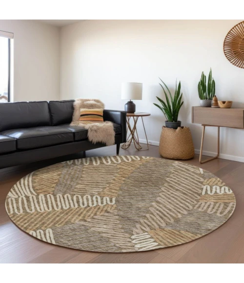 Addison Chantille ACN904-Brown 8 ft. X 8 ft. Round Rug