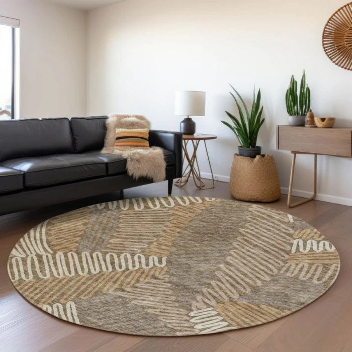 Addison Chantille ACN904-Brown 8 ft. X 8 ft. Round Rug