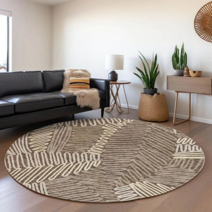 Addison Chantille ACN904-Chocolate 8 ft. X 8 ft. Round Rug