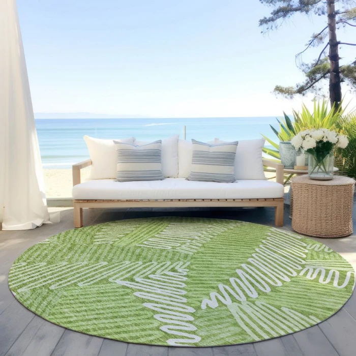Addison Chantille ACN904-Lime 8 ft. X 8 ft. Round Rug