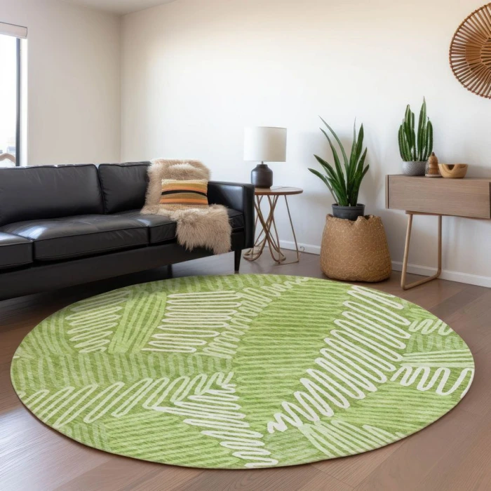 Addison Chantille ACN904-Lime 8 ft. X 8 ft. Round Rug