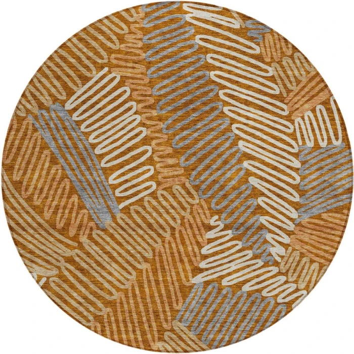 Addison Chantille ACN904-Paprika 8 ft. X 8 ft. Round Rug
