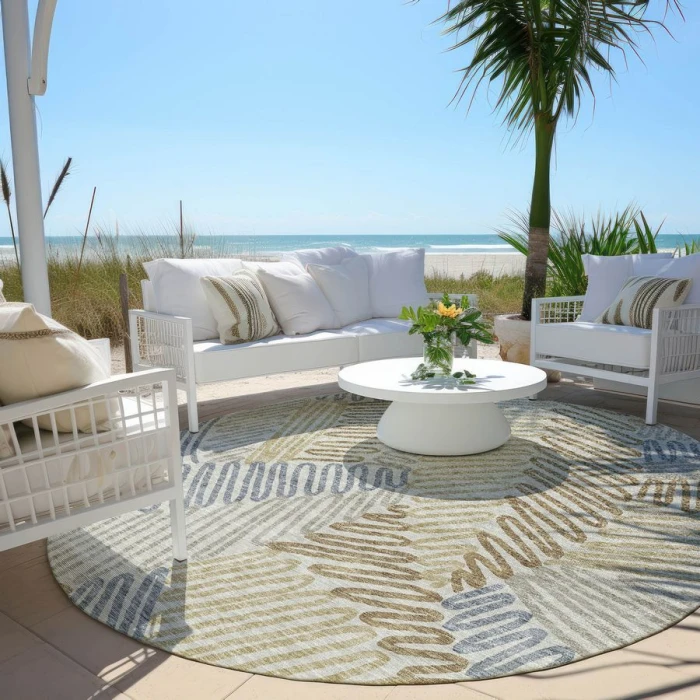 Addison Chantille ACN904-Taupe 8 ft. X 8 ft. Round Rug