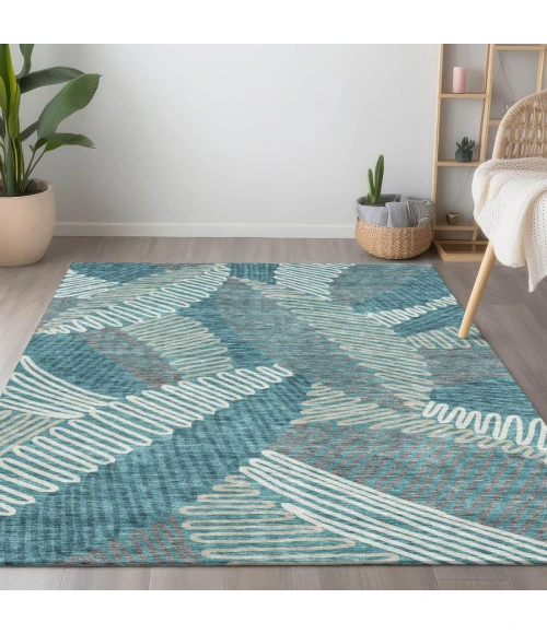 Addison Chantille ACN904-Teal 5 ft. X 7 ft. 6 in. Rectangle Rug