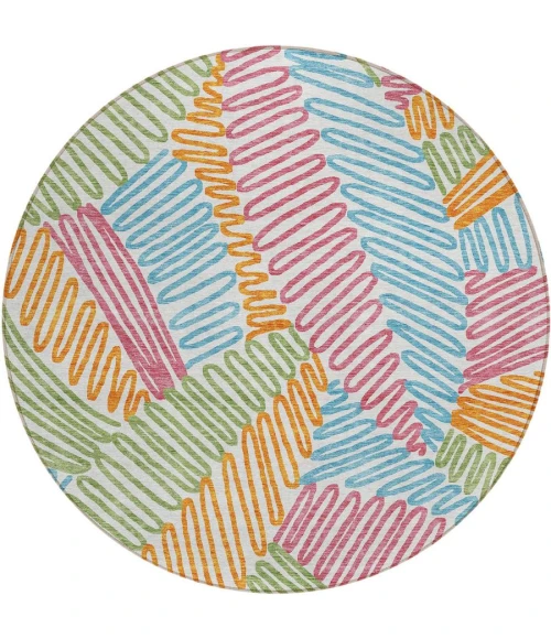 Addison Chantille ACN904-White 8 ft. X 8 ft. Round Rug