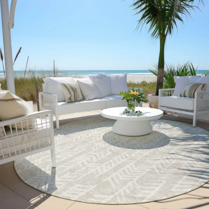 Addison Chantille ACN906-Beige 8 ft. X 8 ft. Round Rug