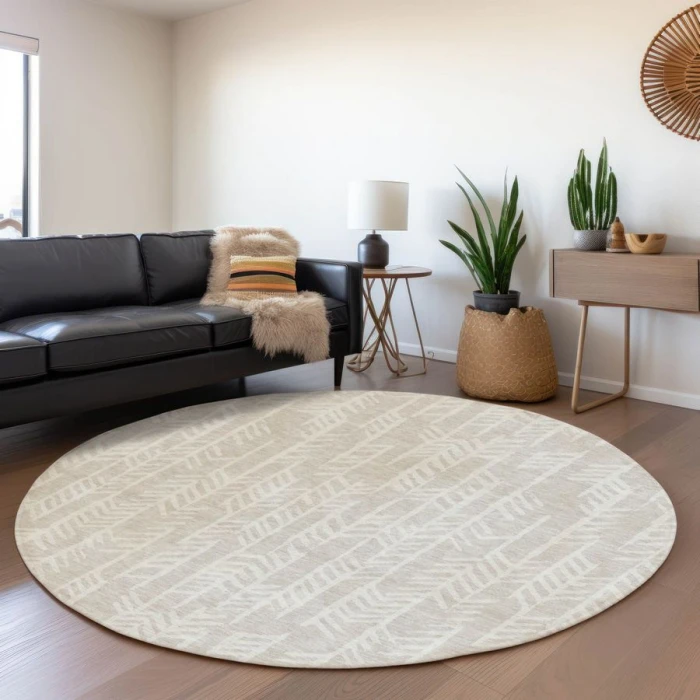 Addison Chantille ACN906-Beige 8 ft. X 8 ft. Round Rug