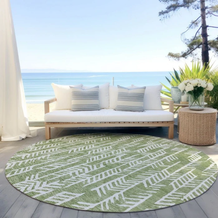 Addison Chantille ACN906-Green 8 ft. X 8 ft. Round Rug