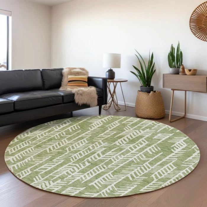 Addison Chantille ACN906-Green 8 ft. X 8 ft. Round Rug