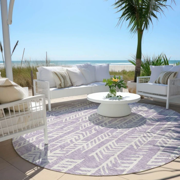 Addison Chantille ACN906-Lavender 8 ft. X 8 ft. Round Rug