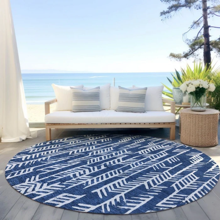 Addison Chantille ACN906-Navy 8 ft. X 8 ft. Round Rug
