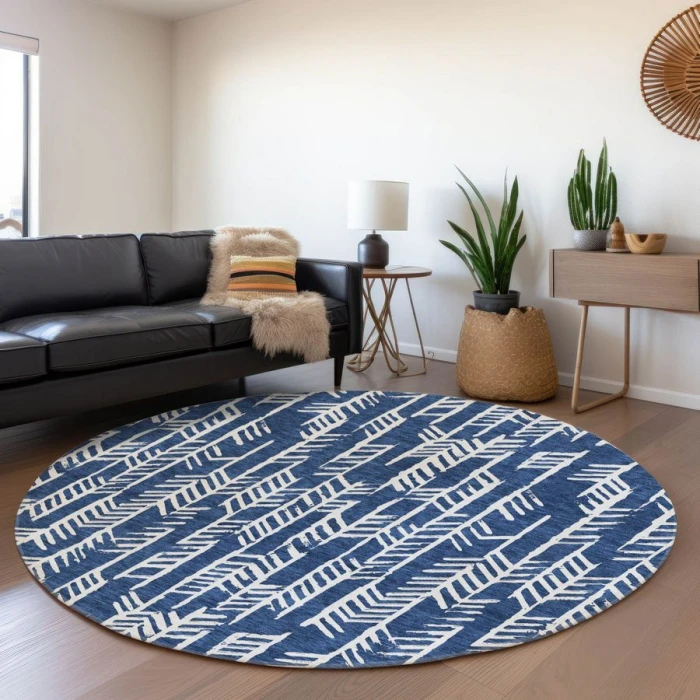 Addison Chantille ACN906-Navy 8 ft. X 8 ft. Round Rug
