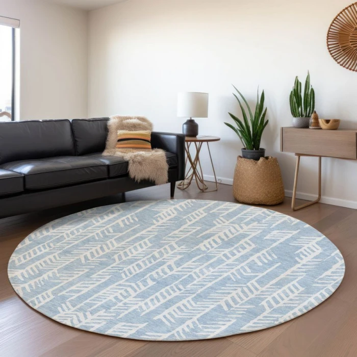 Addison Chantille ACN906-Sky 8 ft. X 8 ft. Round Rug