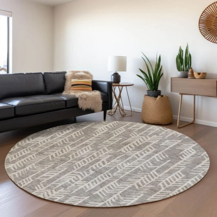 Addison Chantille ACN906-Taupe 8 ft. X 8 ft. Round Rug