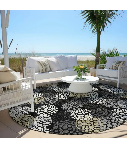 Addison Chantille ACN908-Black 8 ft. X 8 ft. Round Rug