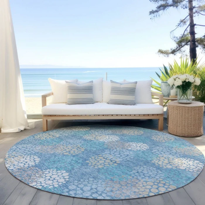 Addison Chantille ACN908-Sky 8 ft. X 8 ft. Round Rug