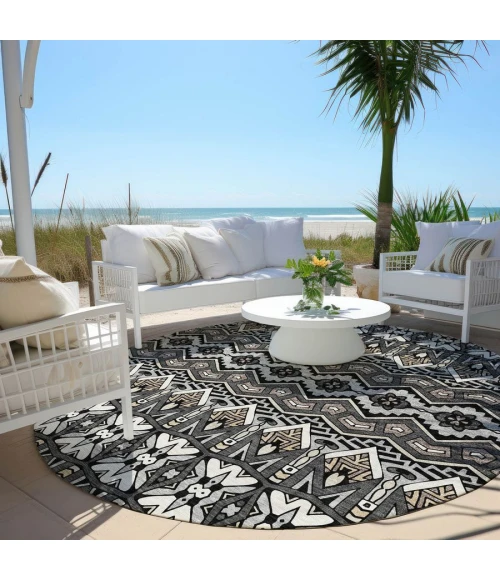 Addison Chantille ACN909-Charcoal 8 ft. X 8 ft. Round Rug