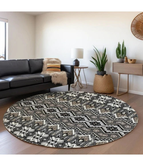 Addison Chantille ACN909-Charcoal 8 ft. X 8 ft. Round Rug