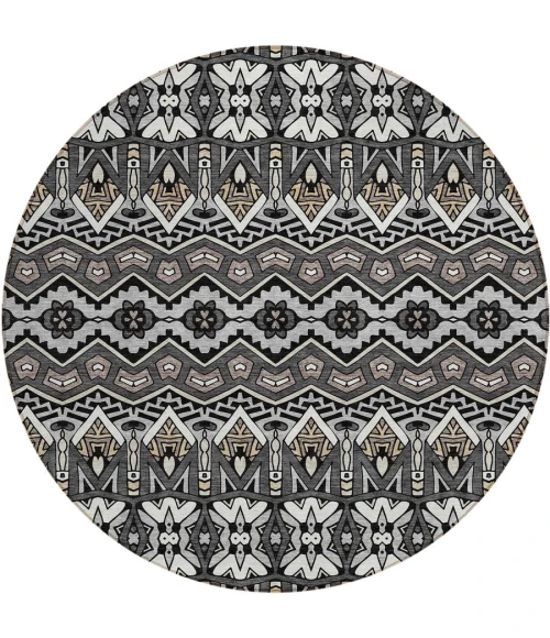 Addison Chantille ACN909-Charcoal 8 ft. X 8 ft. Round Rug