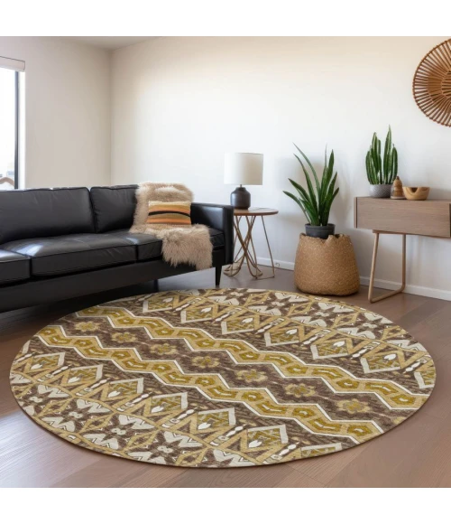 Addison Chantille ACN909-Gold 8 ft. X 8 ft. Round Rug