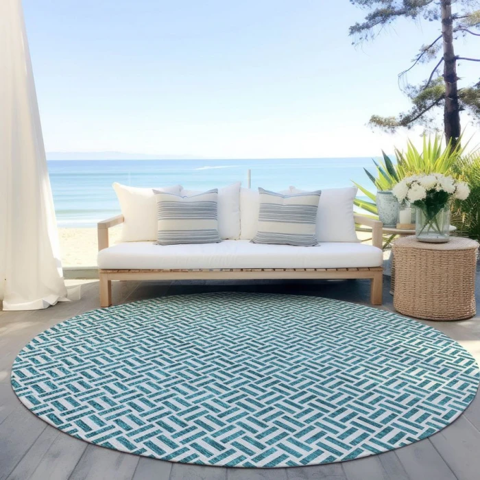 Addison Chantille ACN911-Teal 8 ft. X 8 ft. Round Rug