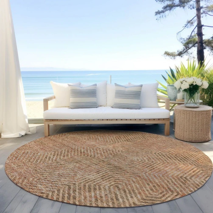 Addison Chantille ACN912-Copper 8 ft. X 8 ft. Round Rug