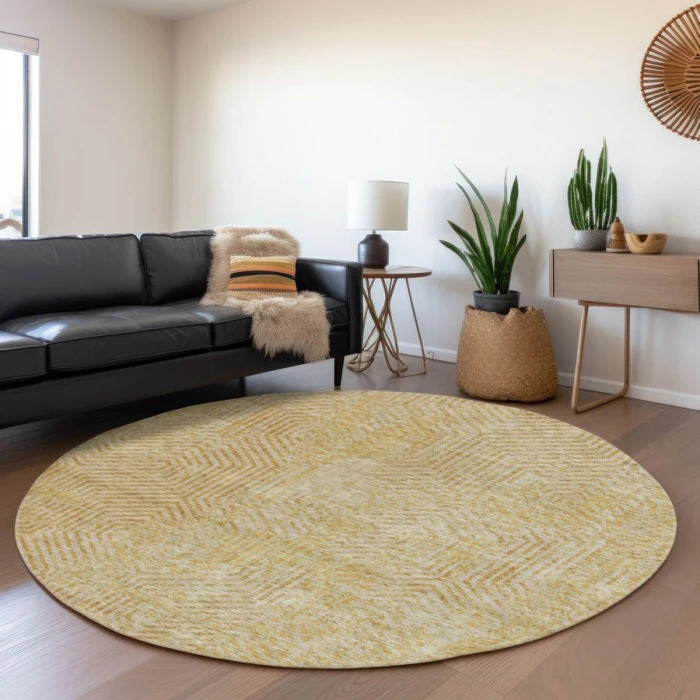 Addison Chantille ACN912-Gold 8 ft. X 8 ft. Round Rug