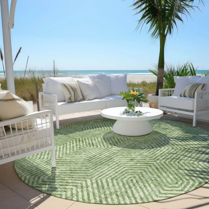 Addison Chantille ACN912-Green 8 ft. X 8 ft. Round Rug