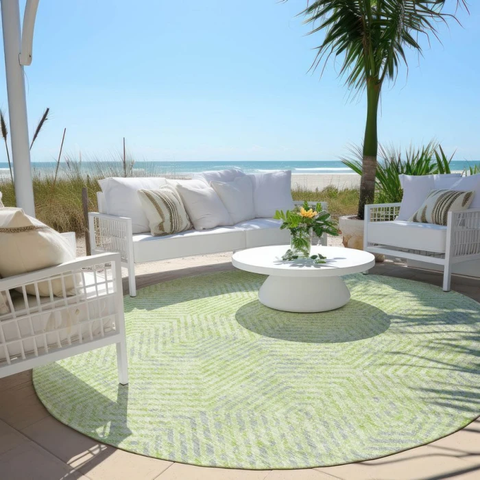 Addison Chantille ACN912-Lime 8 ft. X 8 ft. Round Rug