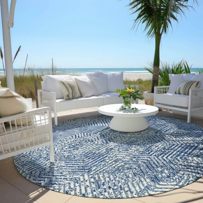 Addison Chantille ACN912-Navy 8 ft. X 8 ft. Round Rug