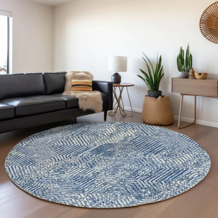 Addison Chantille ACN912-Navy 8 ft. X 8 ft. Round Rug
