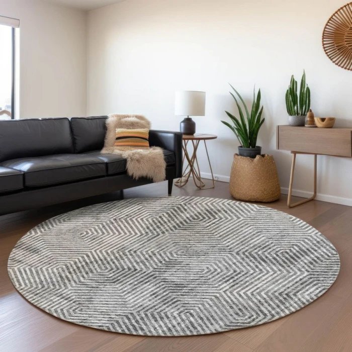 Addison Chantille ACN912-Silver 8 ft. X 8 ft. Round Rug