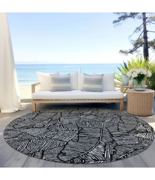 Addison Chantille ACN913-Black 8 ft. X 8 ft. Round Rug